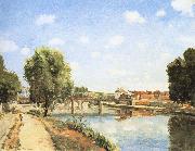 Pang map of the railway bridge Schwarz Camille Pissarro